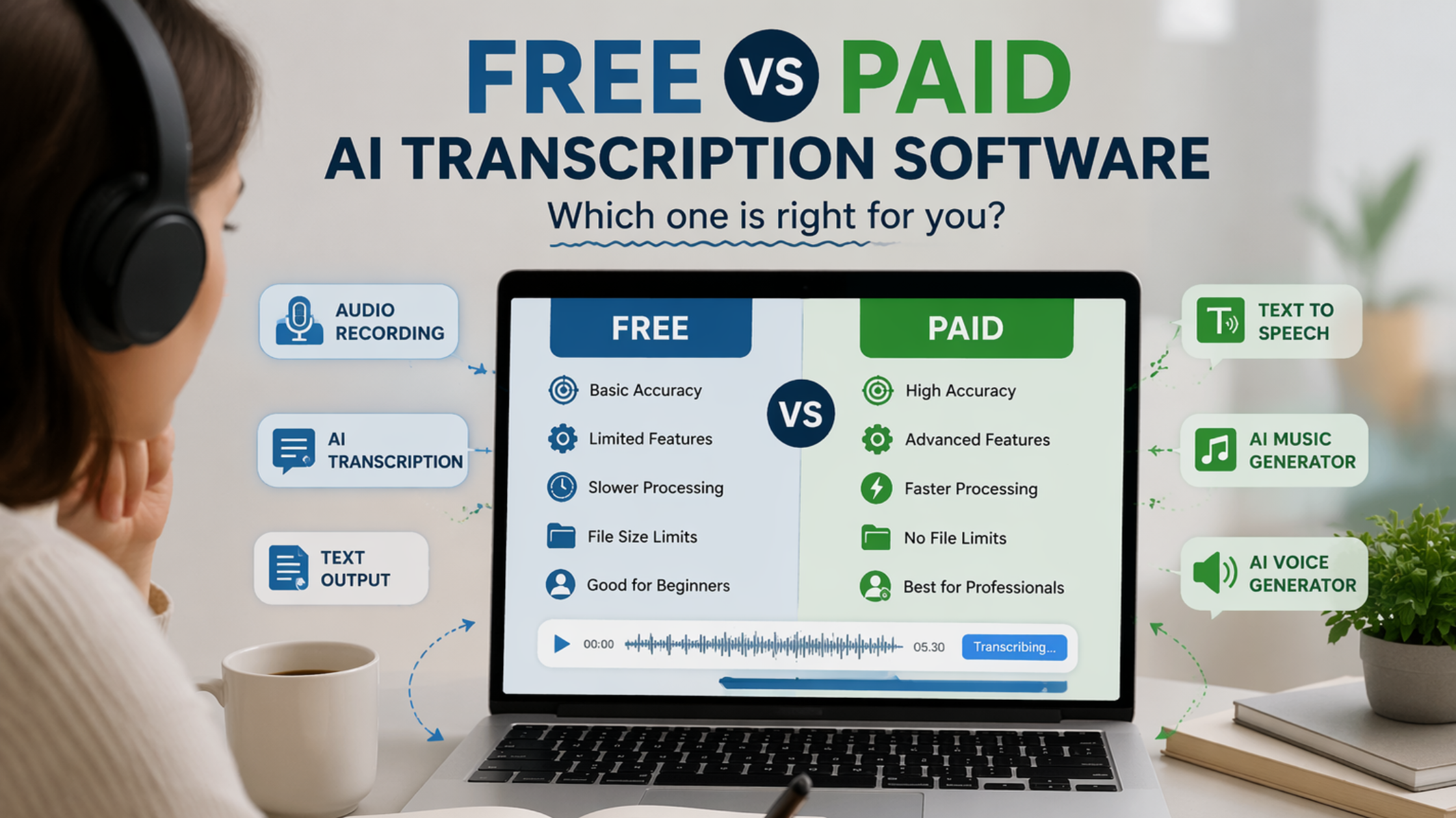 Free vs Paid AI Transcription Software – What Should You Choose?